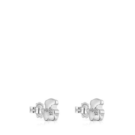 Aretes de plata oso Bold Motif