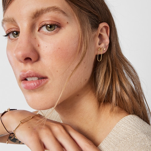 Silver Vermeil TOUS Good Vibes clip Earrings | TOUS