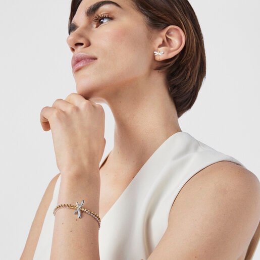 Pulsera Real Mix Bera de Plata y Plata con baño de oro 18 kt sobre plata