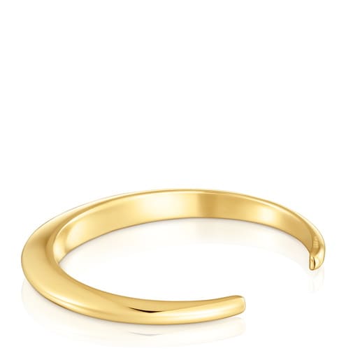 Bangle with 18kt gold plating over silver Warm