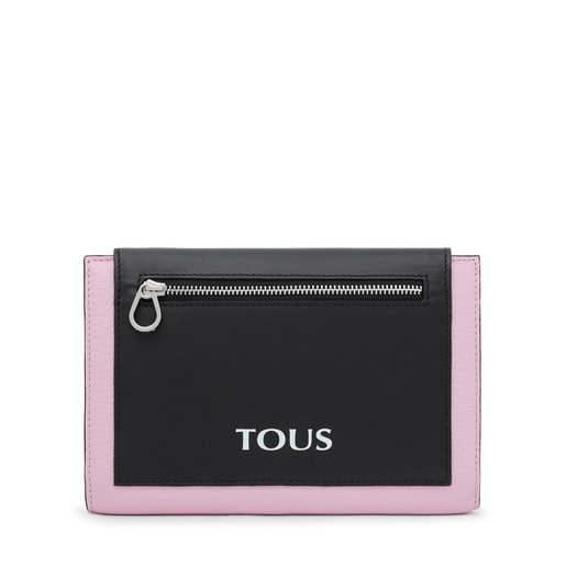 Medium mauve and black leather TOUS Empire Wallet