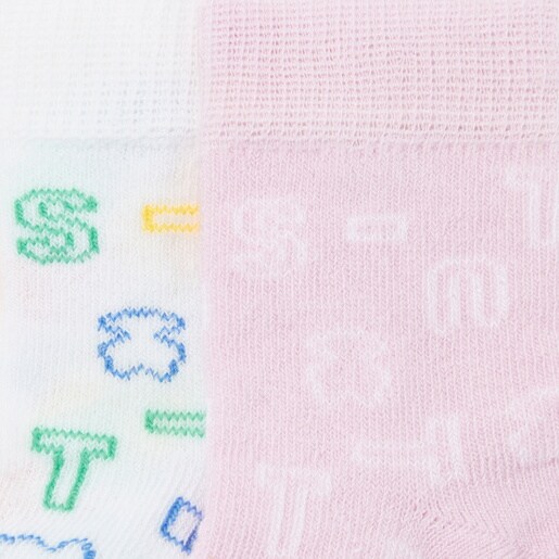 Pack of 2 pairs of baby socks in SSocks pink