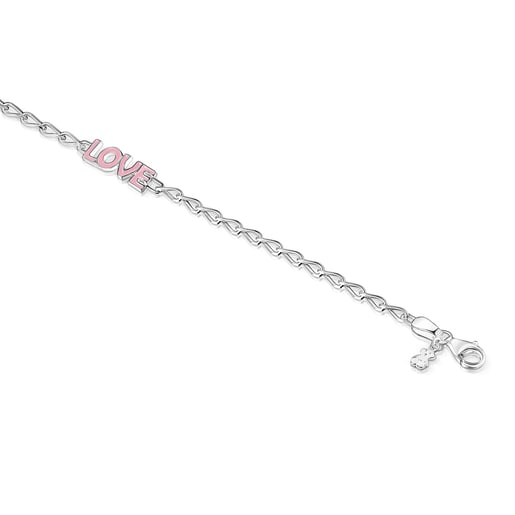 Lilac-colored TOUS Crossword Love Bracelet