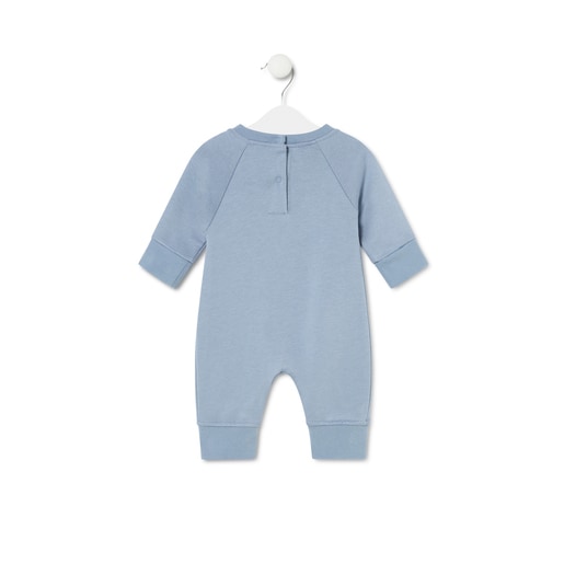Baby playsuit with ears in Classic blue