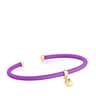 Bracelet TOUS St. Tropez Caucho pendentif ourson avec argent vermeil de couleur rose