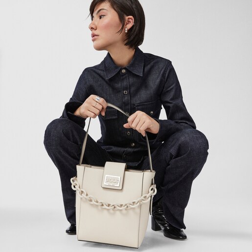 תיק כתף TOUS Funny קטן בצבע בז'