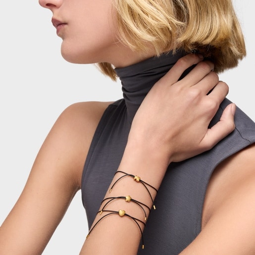 צמיד דובון TOUS Bold Motif מזהב 14 קראט וגומי