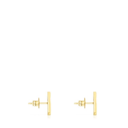 Gold Oursin Earrings with 0.02ct diamonds