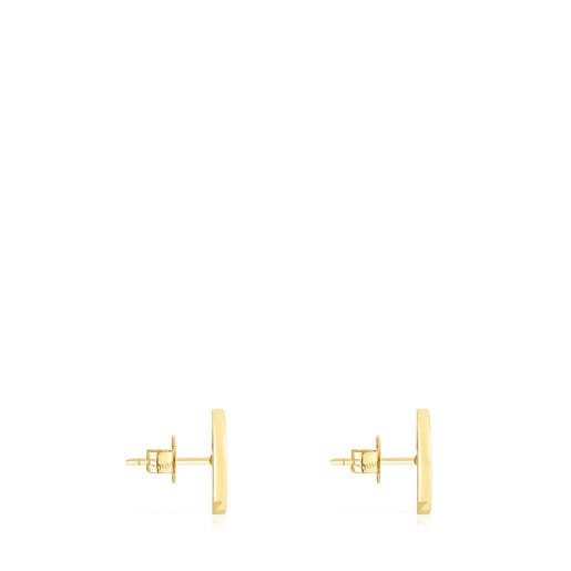 Pendientes de oro con diamantes 0,02 ct Oursin