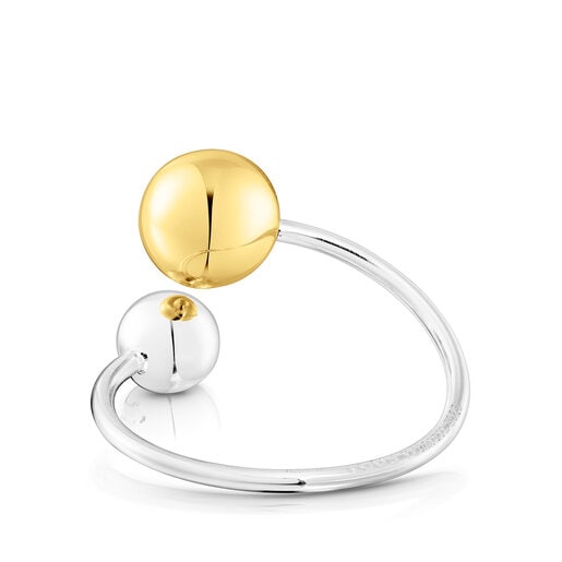 Silver and silver vermeil Plump Open ring