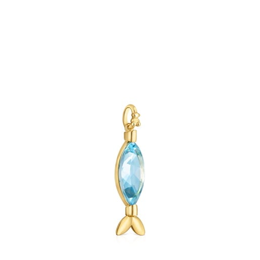 14kt gold Pendant with topaz Medallions