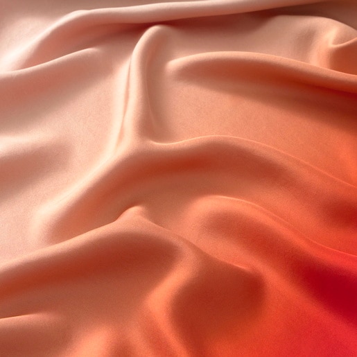 Square orange Scarf TOUS Double Way Gradient