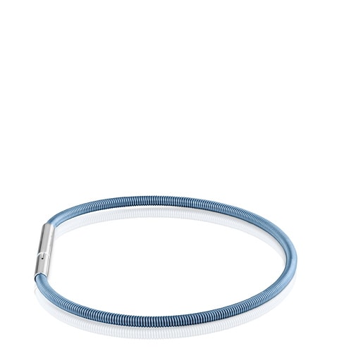 Pulsera de acero turquesa 2 mm TOUS Mesh Tube