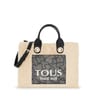 Medium beige Amaya Kaos Icon Fur Shopping bag