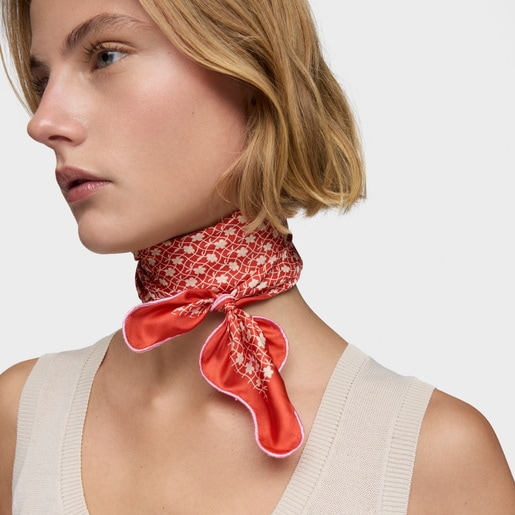 Pañuelo cuadrado naranja Mini Daisy