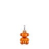Small Bold Bear orange steel bear Pendant