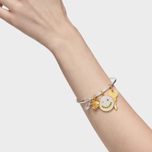 Silver closed Bangle Hold