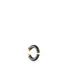 Earcuff TOUS St. Tropez Caucho na cor preta e prata vermeil