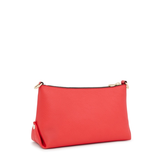 Coral-colored leather TOUS Balloon crossbody bag