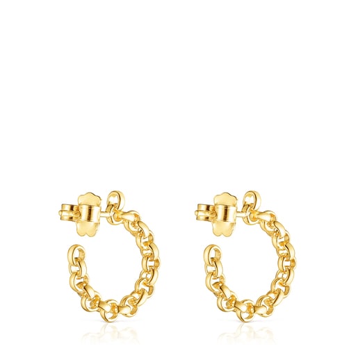 Silver vermeil TOUS Calin Hoop earrings