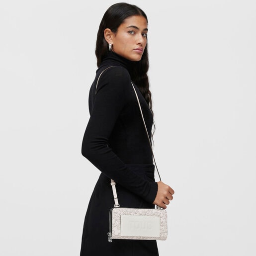 グレーのウォレット＆携帯電話ケース Kaos Mini Evolution