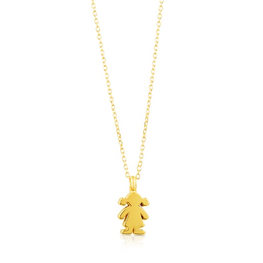 Gold Sweet Dolls Necklace Girl motif