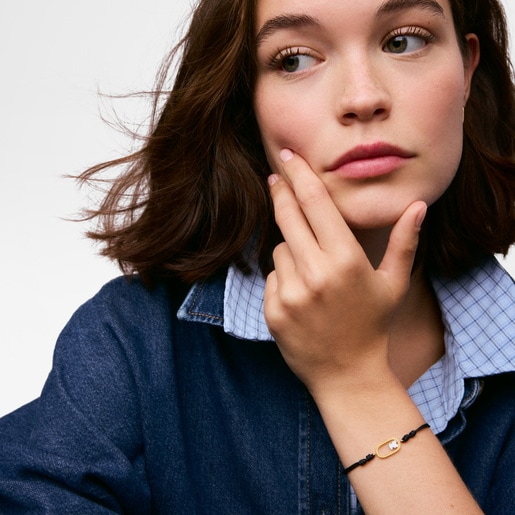 Two-tone black nylon Bracelet TOUS Camille