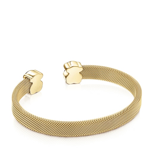 Pulseira Mesh Color em Aço IP dourado e Ametista