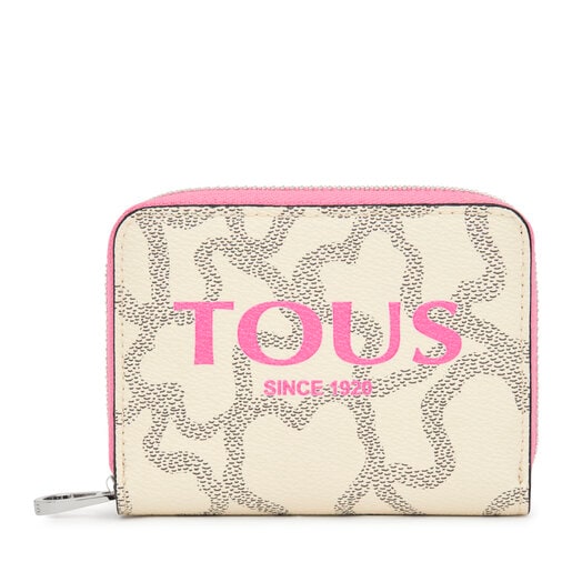 Medium beige and pink Kaos Legacy Change purse