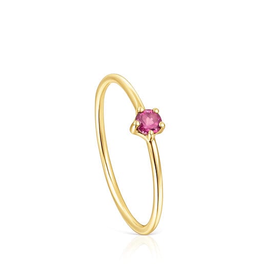 Gold TOUS Cool Joy Ring with rhodolite | TOUS