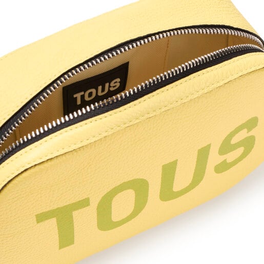 תיק צד מסדרת TOUS Logo Lynn מעור בצבע צהוב
