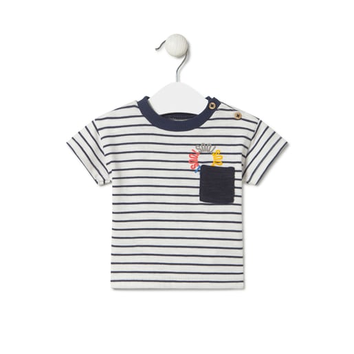 Camiseta a rayas Navi azul marino