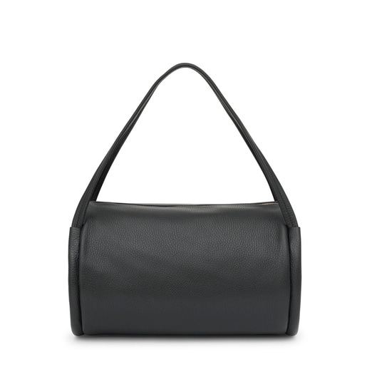 Μεσαίου μεγέθους τσάντα duffel TOUS Miranda από δέρμα σε μαύρο χρώμα