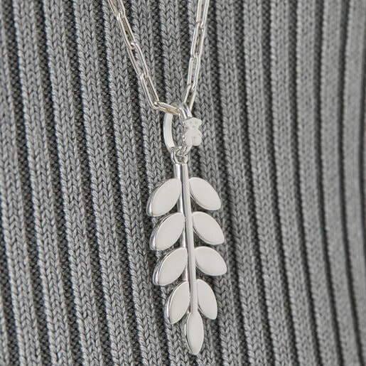 Серебряная подвеска с лавровыми листьями Fragile Nature