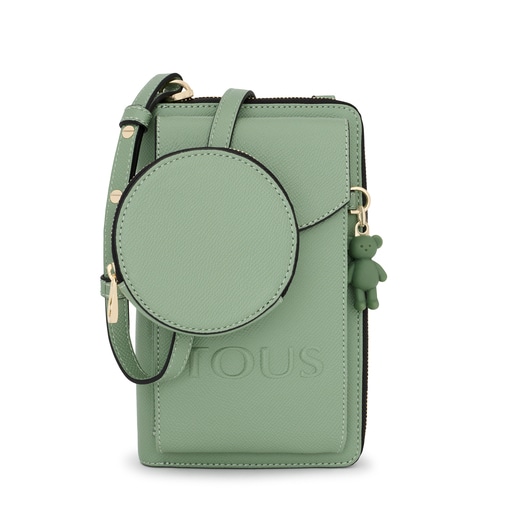 Khaki TOUS La Rue Hanging Phone Pouch with Wallet | TOUS