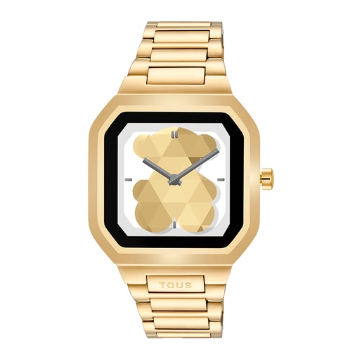 Smartwatch with gold-colored steel bracelet B-Connect