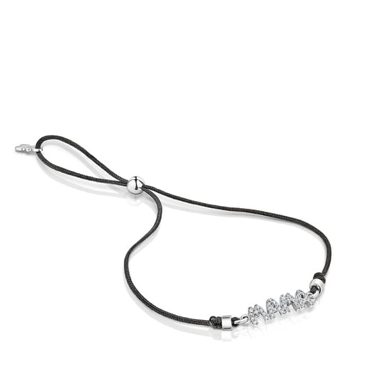 White gold TOUS Crossword Mama Bracelet with diamonds