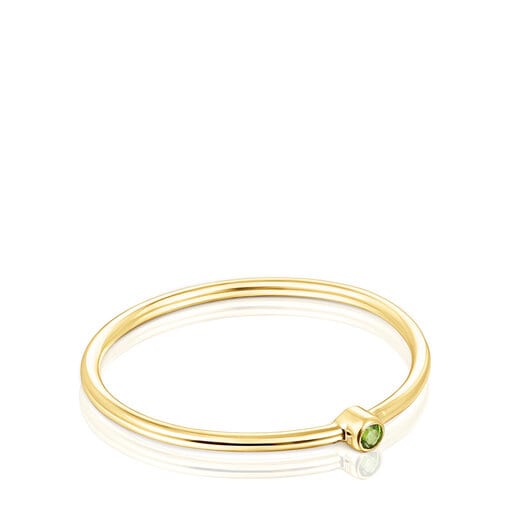Gold TOUS Cool Joy Ring with chrome diopside