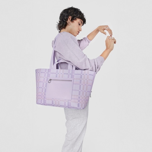 Capazo mediano malva TOUS Cecilia