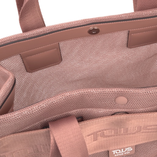 Большая розовая сумка-shopping Ina TOUS