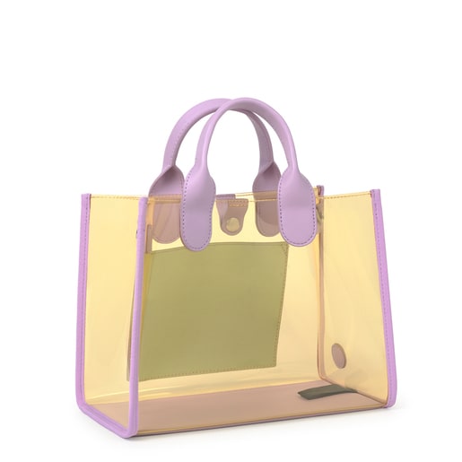 Medium multi-colored Amaya Vinyl transparent Shopping bag