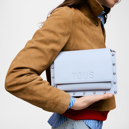 Medium blue Crossbody bag TOUS Audree Studs