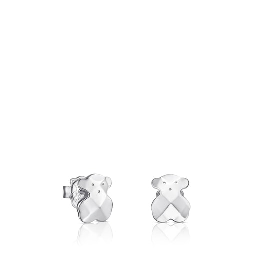 Pendientes Sweet Dolls de plata oso facetado