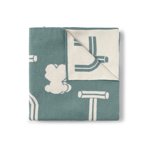 Reversible baby blanket in Nilo mist