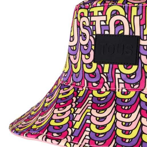 قبعة TOUS Vera Doble بوجهين على شكل دلو باللون الوردي