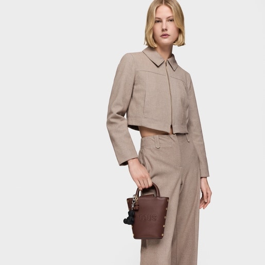 ブラウンのミニバッグ TOUS Back to basics