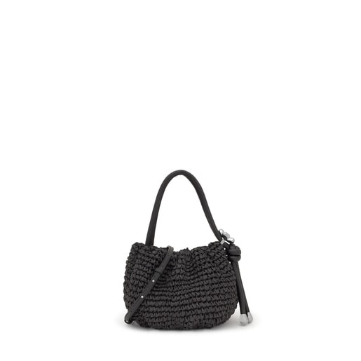 Bombonera negra de rafia TOUS Daisy