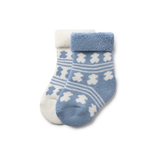 Pack of 2 pairs of baby socks in SSocks blue