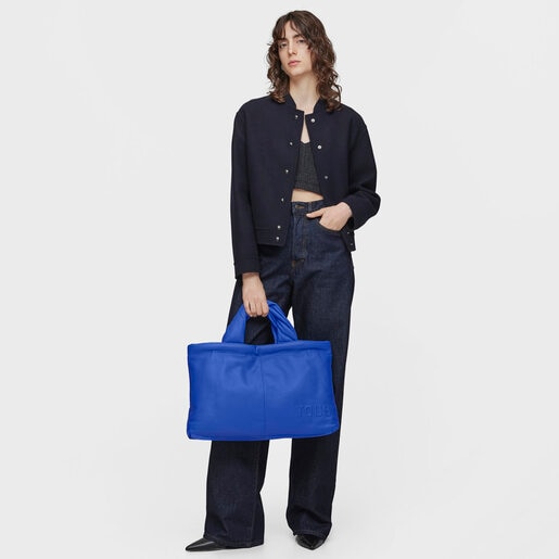 Shoppingtasche TOUS Dolsa aus Leder in elektrischem Blau