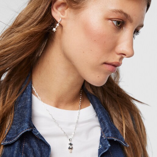 Серебряные серьги Magic Nature с жемчугом